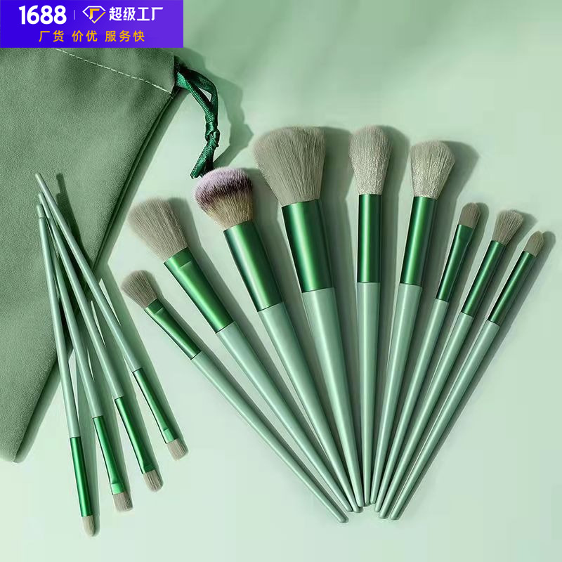 Набор кистей для макияжа Beauty на все сезоны, мягкие ворсинки, 13 штук, для румян, теней, консилера, тонального крема, пудры и хайлайтера