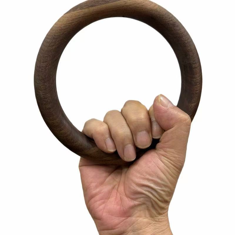 Wooden Hanging Rings for Hand Use on Horizontal Bar Swing Cradle. Multiple Sizes Can Be Added with Logos