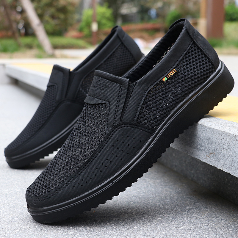 Cross-Border Foreign Trade Large Size Men's Shoes Summer Mesh New Men's Cloth Shoes Breathable Slip-On Casual Polyurethane Sandals