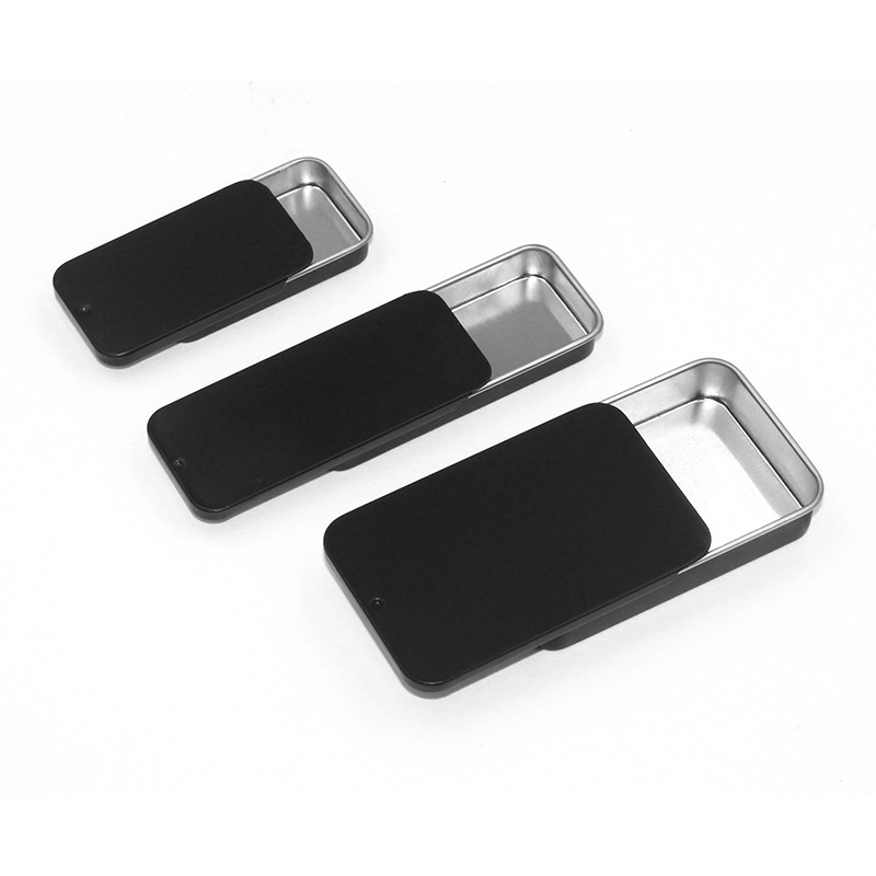 Push-Pull Lid Small Box Portable Solid Balm Small Box Tinplate Box Sliding Lid Push-Pull Box Lipstick Solid Balm Hand