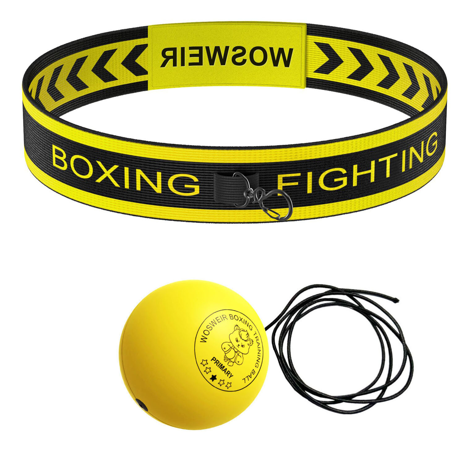 Wosweir Head-Mounted Kidsren's Fighting Decompression Training Speed Ball Glossy Pu Foam Reaction Magic Ball