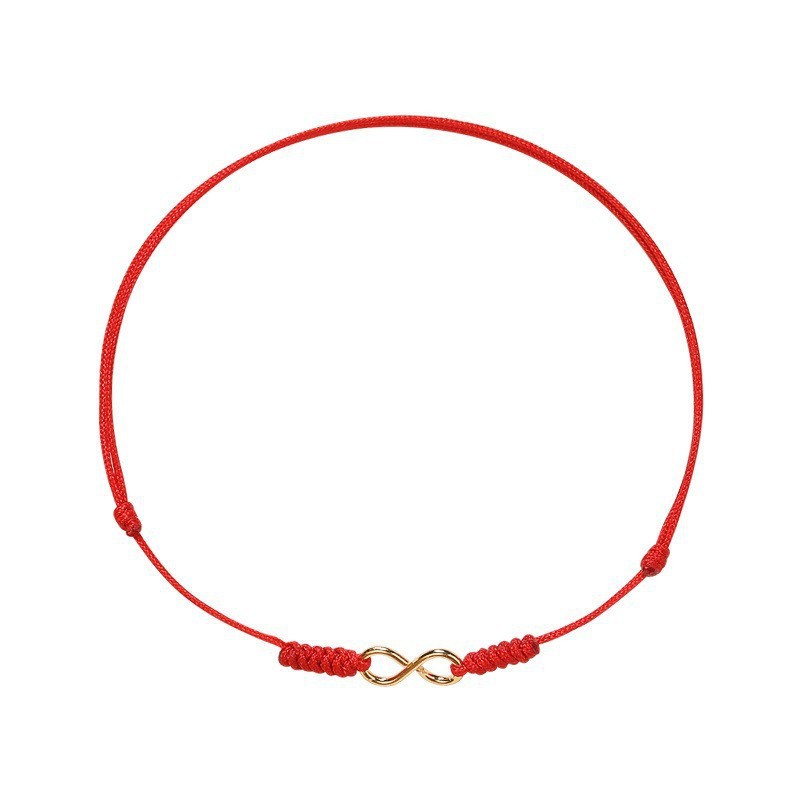 New high-class niche design unlimited rich red rope anklet female summer woven leg rope bracelet rope male couple gift