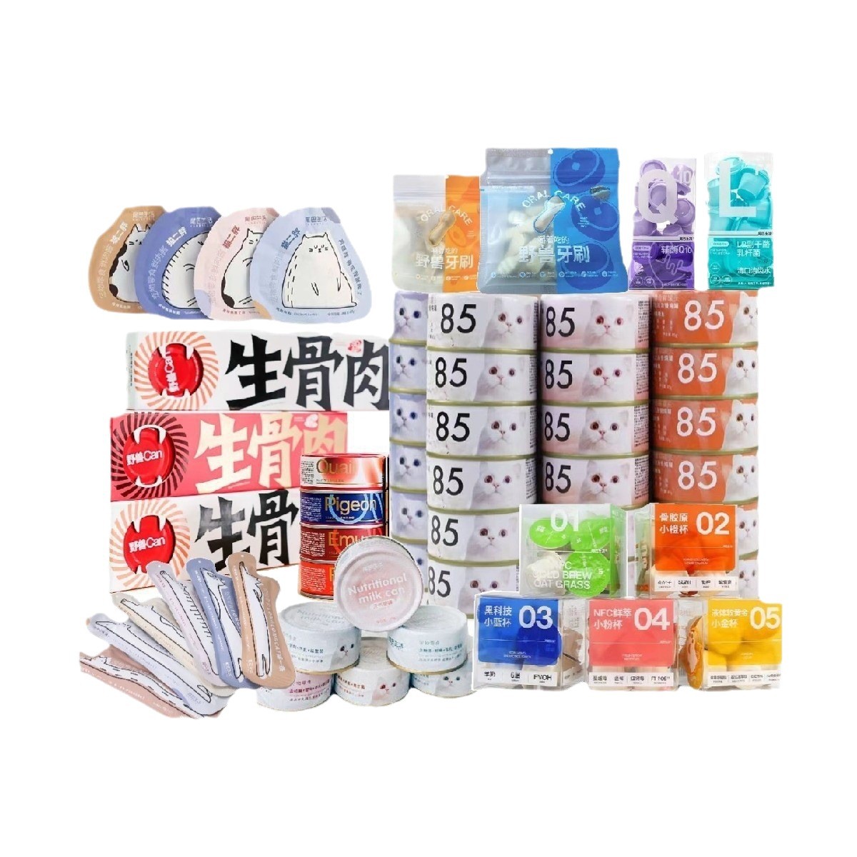 Tail Life Cat Canned Main Food Wet Food Snacks 85 ° Canned Cat Food, a Perfect Staple Meal for Chubby Cats.