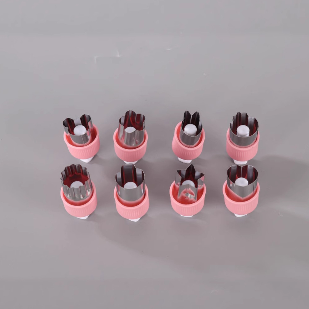 Stainless steel fruit flower cutter press tool multi-combination suit baby food wonton mould in stock wholesale