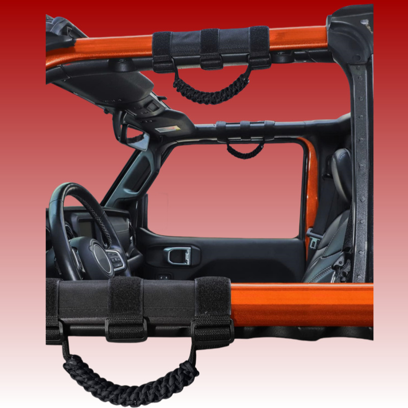 Wholesale Suitable for Jeep Wrangler Handle Roof Armrest Jeep Paracord Braided Handle Off-Road Vehicle Interior Handle