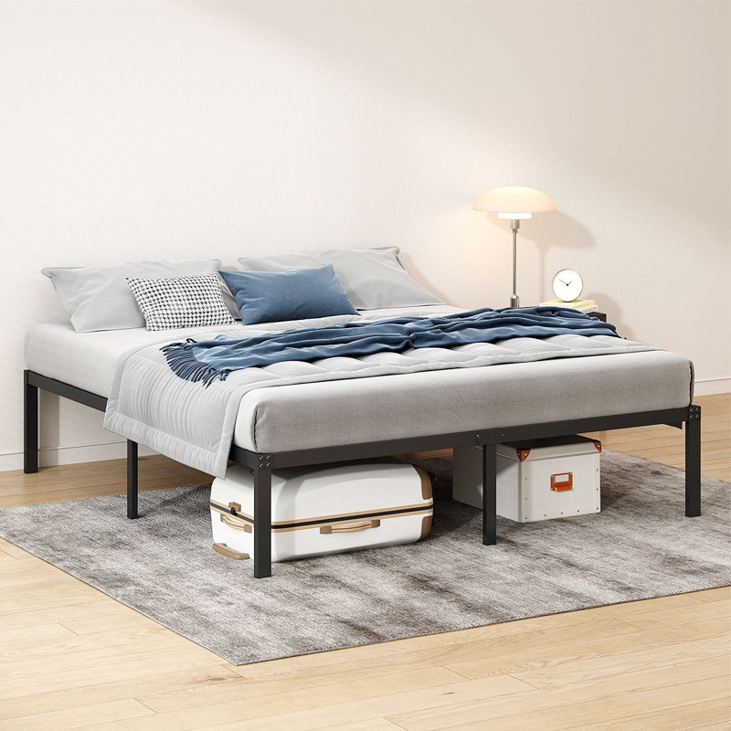 Cross-Border Special Supply for Bedroom Double Bed Removable Platform Bed Frame Simple Hotel Large Platform Iron Bed Frame