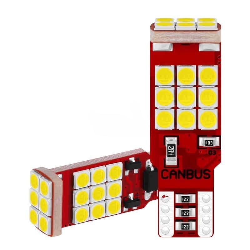 Car Led Reversing Light T15 3030 24Smd Decoding High-Brightness Tail Light Turn Signal Motorcycle Small Light White