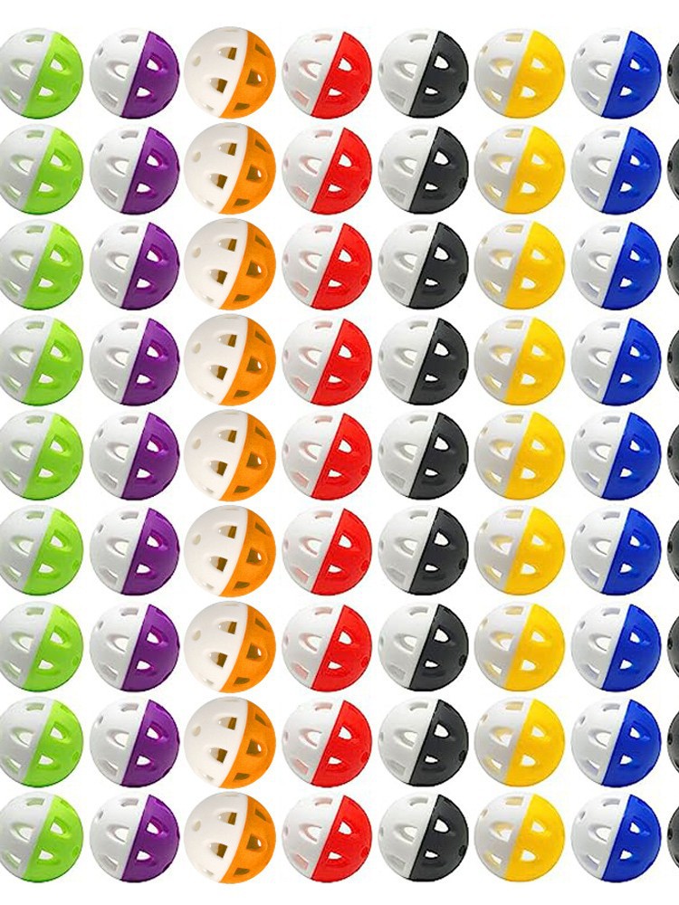 42mm Ultra-Soft 24-Hole Perforated Ball Two-Tone Golf Swing Practice Ball Horseshoe Ball Floating Toy Perforated Ball
