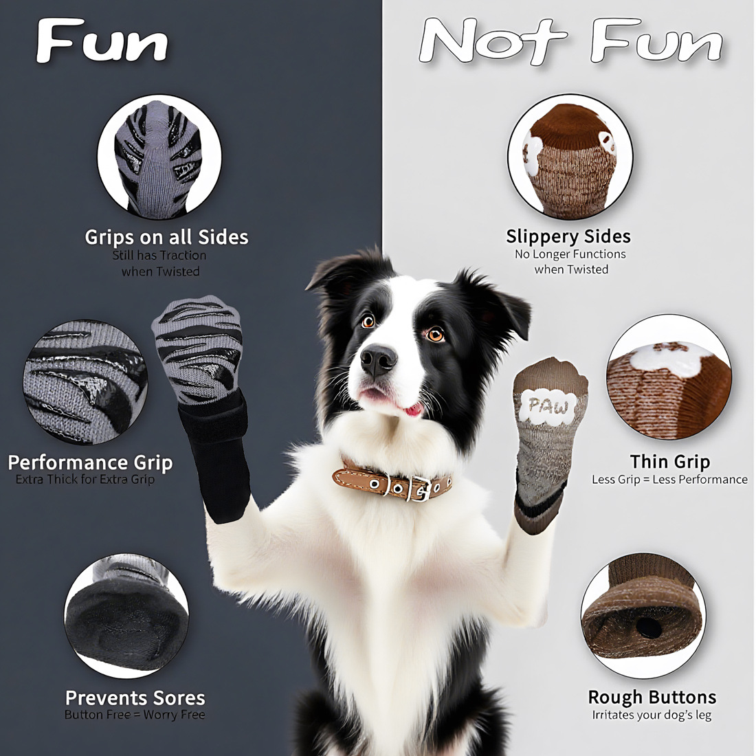 Amazon Medium and Large Dog Anti-slip Socks Pet Socks Dog Socks Outgoing Strap Breathable Footwear Waterproof Dog Shoes