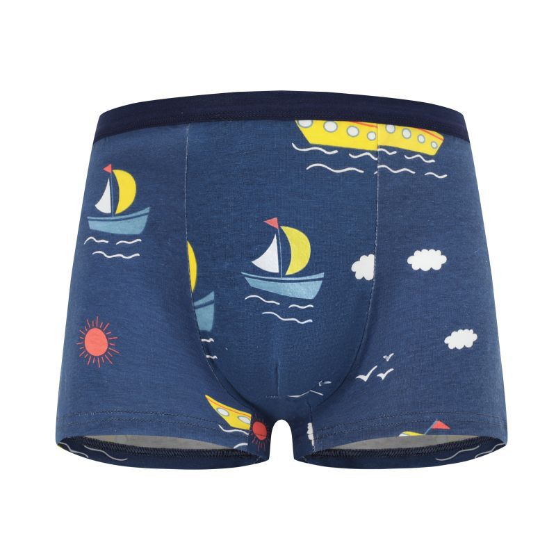 New boys' underwear pure cotton cartoon printed boys' boxer shorts medium and big boys baby boys' boxer shorts factory direct supply