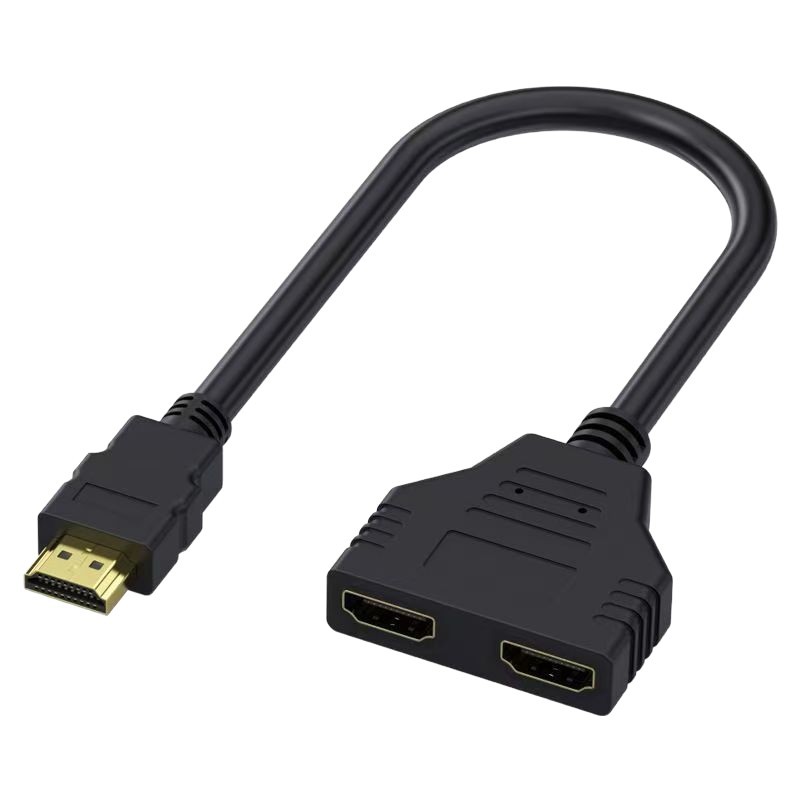 Hdtv One in and Two Out Extension Adapter Cable 1 to 2 Male to Double Female 3D Computer Monitor Hdtv High-Definition Cable