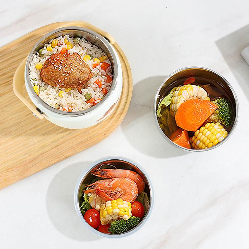 Insulated Lunch Box 304 Stainless Steel Office Portable Lunch Box Multi-Layer Large Easy Lunch Box Insulated Pot