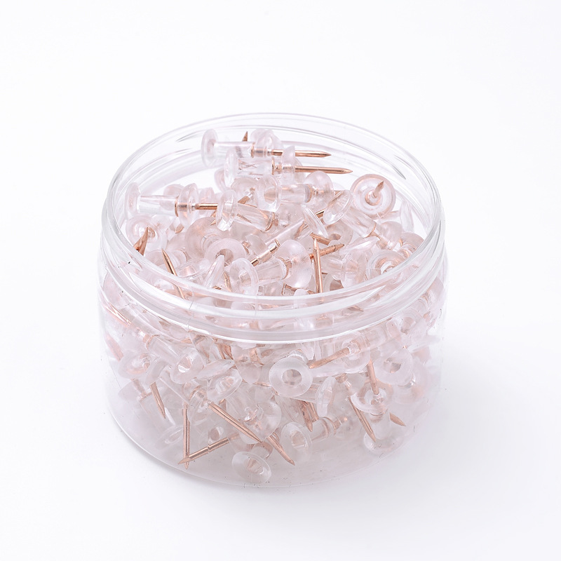 Amazon Hot-selling Transparent Rose Gold I-shaped Pin Transparent Pin Fixed Pin Pin Cross-border Represent