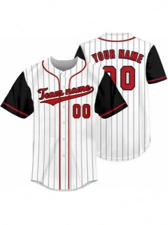 Cross Border Fashion Heat Transfer Printing Men's Baseball Suit 3D Printed Letter Jersey Round Neck Button Cardigan Baseball Suit