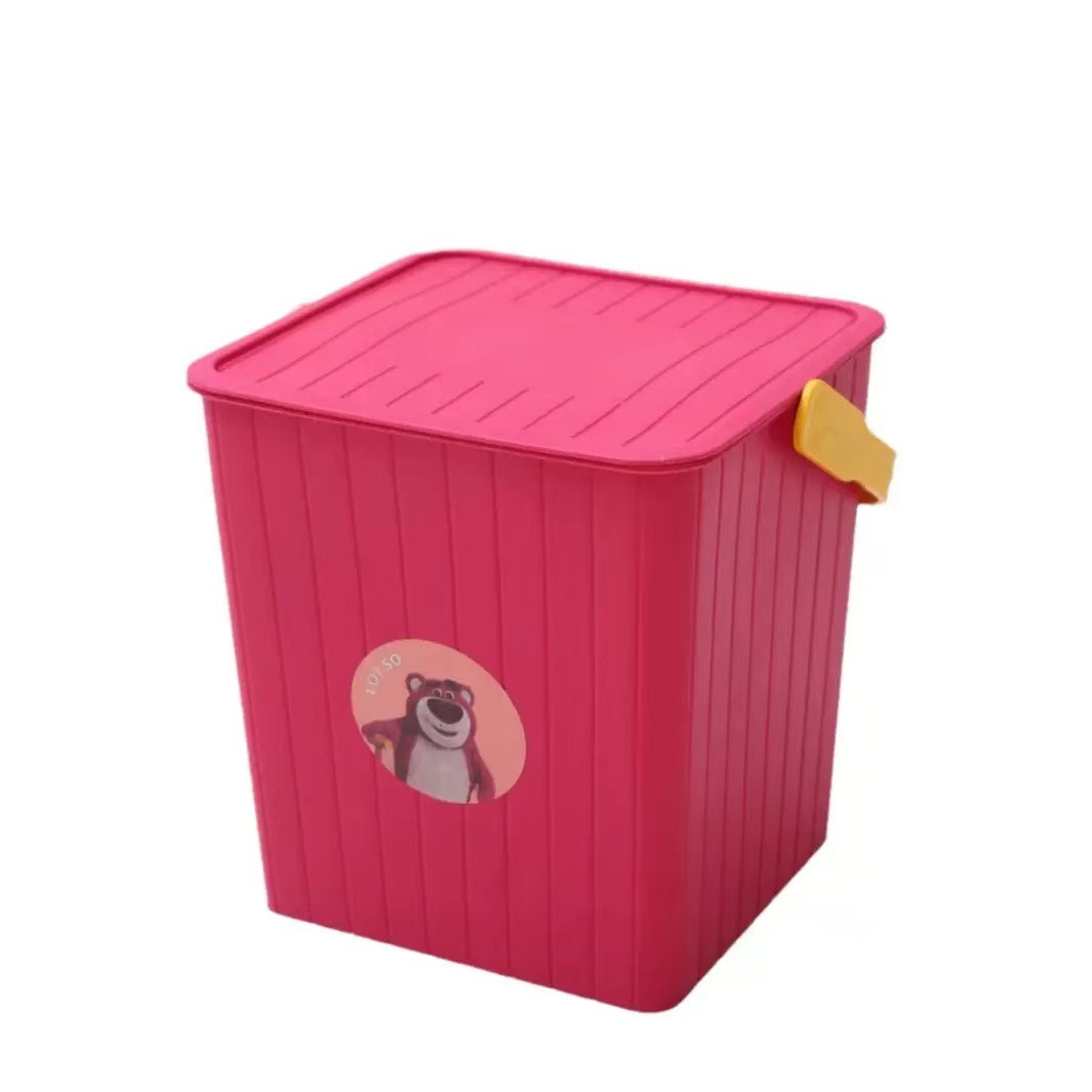 Thickened Storage Bucket with Lid, Can Sit On, Bath Bucket, Little Yellow Duck Fishing Bucket, Plastic Bucket, Printable Storage Stool Cartoon