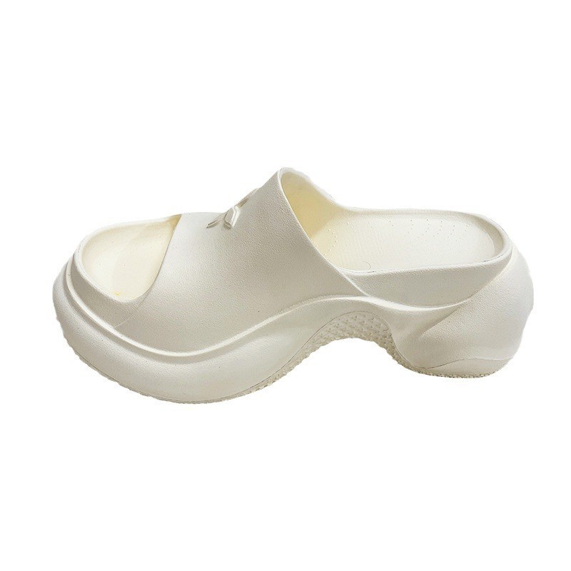 Smfk Same Style Thick-Soled Slippers for Women, 2025 New Cross-Pattern Height-Increasing Open-Toe Women's Slippers, Internet Celebrity Platform Shoes