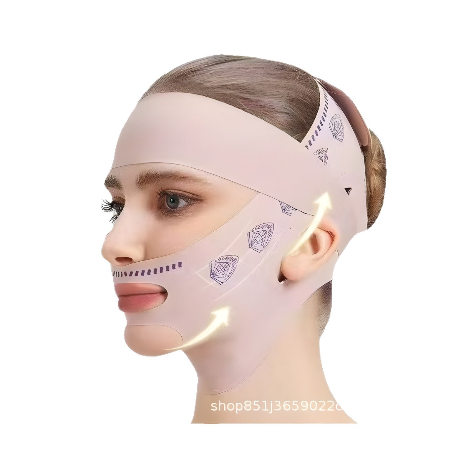 Small V Face Lifting Tight Head Rising Mask Face Full Face Shaping Bandage Improving Facial Forehead Pattern