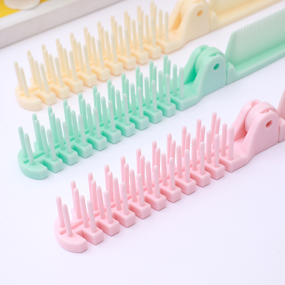 Children's Folding Comb Baby and Girl's Pattern Hair Distribution Line Special Children's Portable Hair Combing Artifact