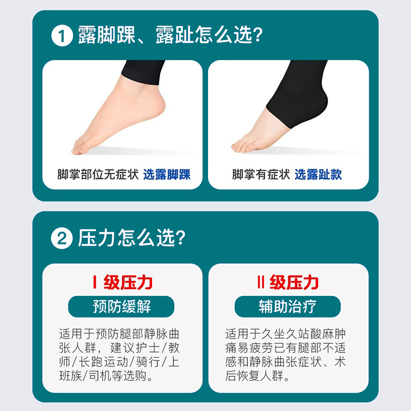 Varicose Veins Elastic Socks Medical Prevention Special Pressure Socks Women's Sports Winter Anti-Thrombosis Calf Socks