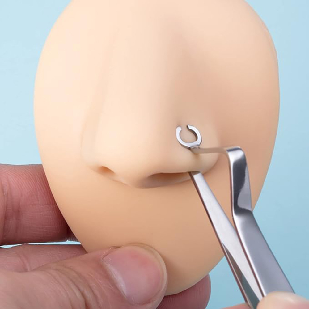 Профессиональный инструмент для пирсинга татуировок Danhui из нержавеющей стали, клипса для кохлеарного импланта, треугольные открывающие плоскогубцы, инструмент для пробивки
