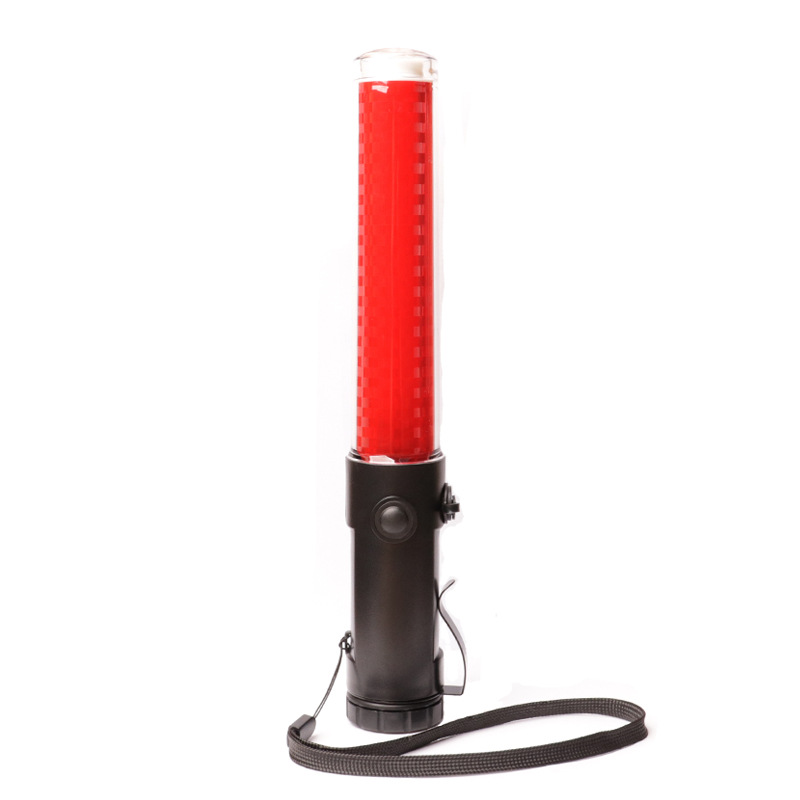 Factory Direct Sales Anxiang 26cm Traffic Baton Charging Red and Blue Flashing Two-Color Magnet Evacuation Fire Security Guard