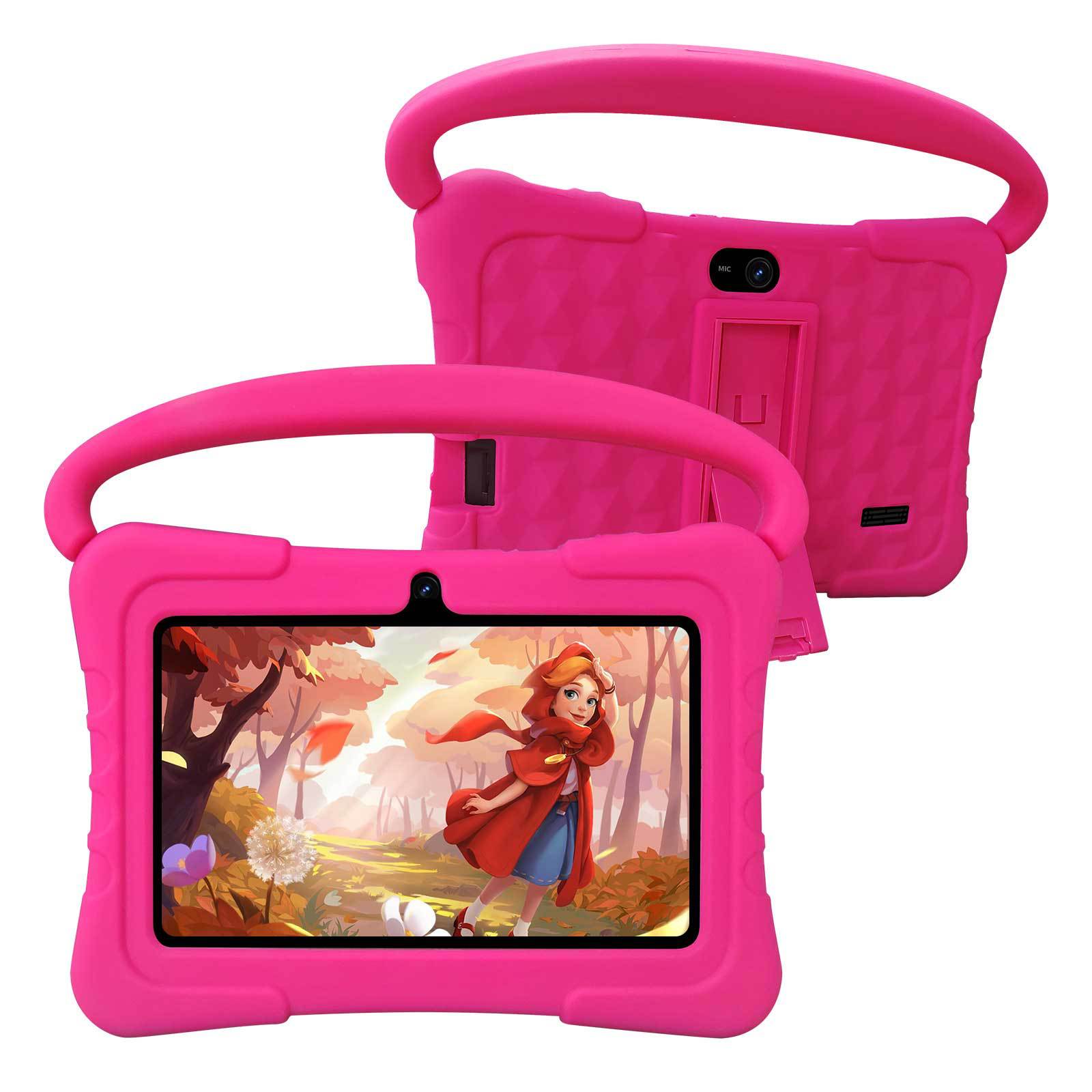 Source factory cross-border direct supply of 7-inch puzzle love doll children's software flat with protective silicone sleeve