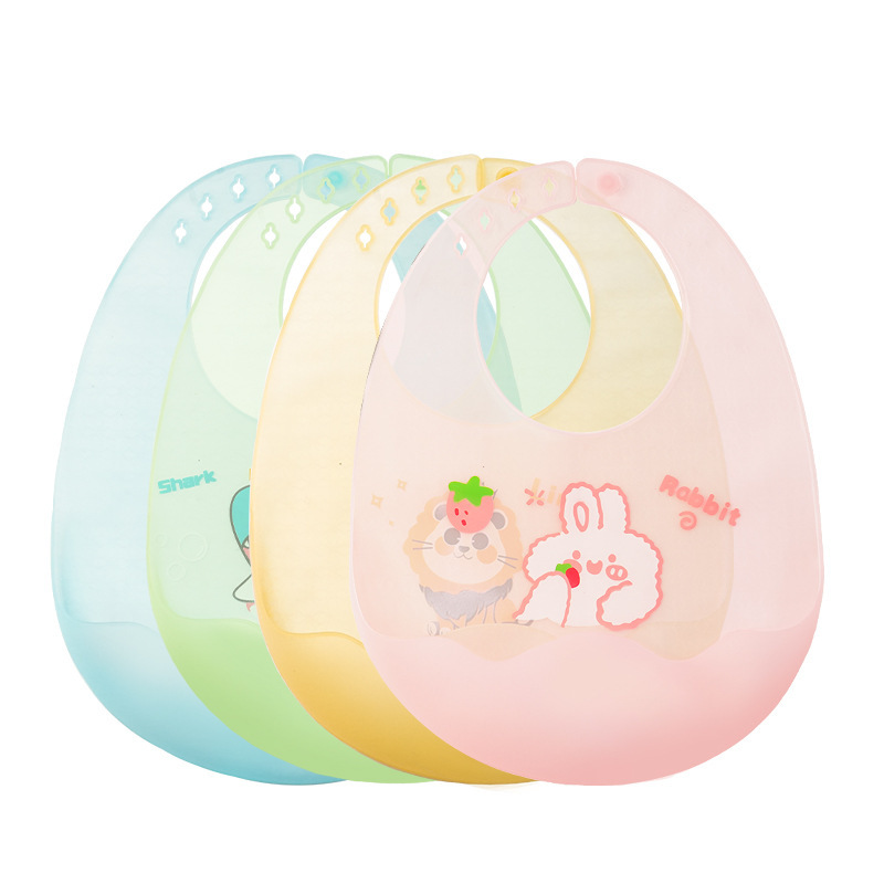 Baby Eating Ultra-Thin Silicone Bib Kidsren's Rice Pocket Baby Soft and Light Waterproof Bib Saliva Pocket Saliva Towel