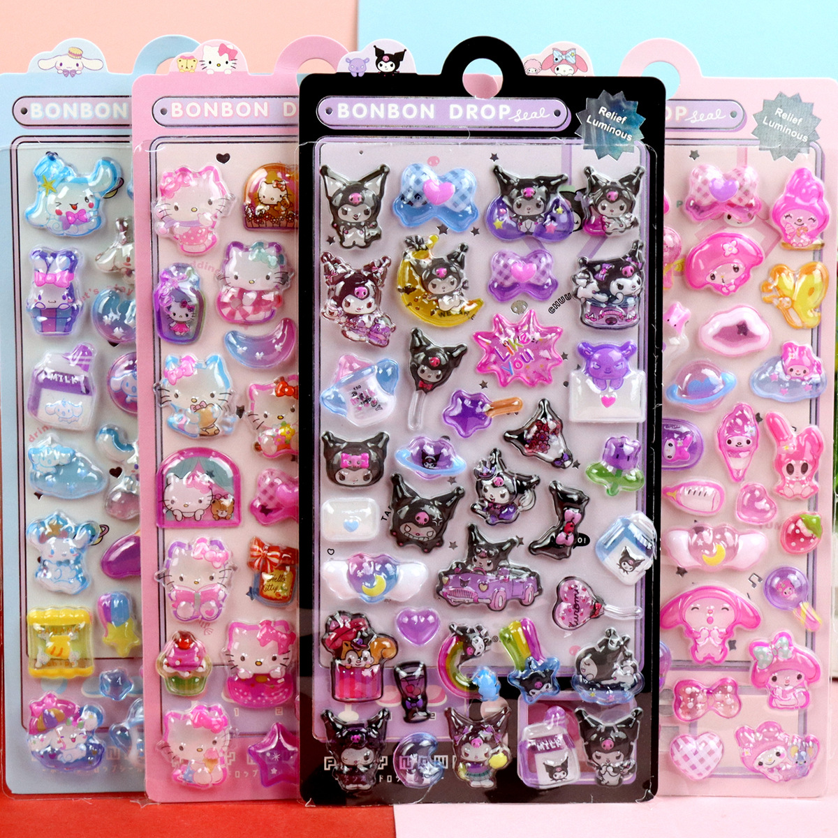 3D стерео светящийся объемный стикер детский мультяшный стикер Sanrio Kulomi Kapi Star KT Cat