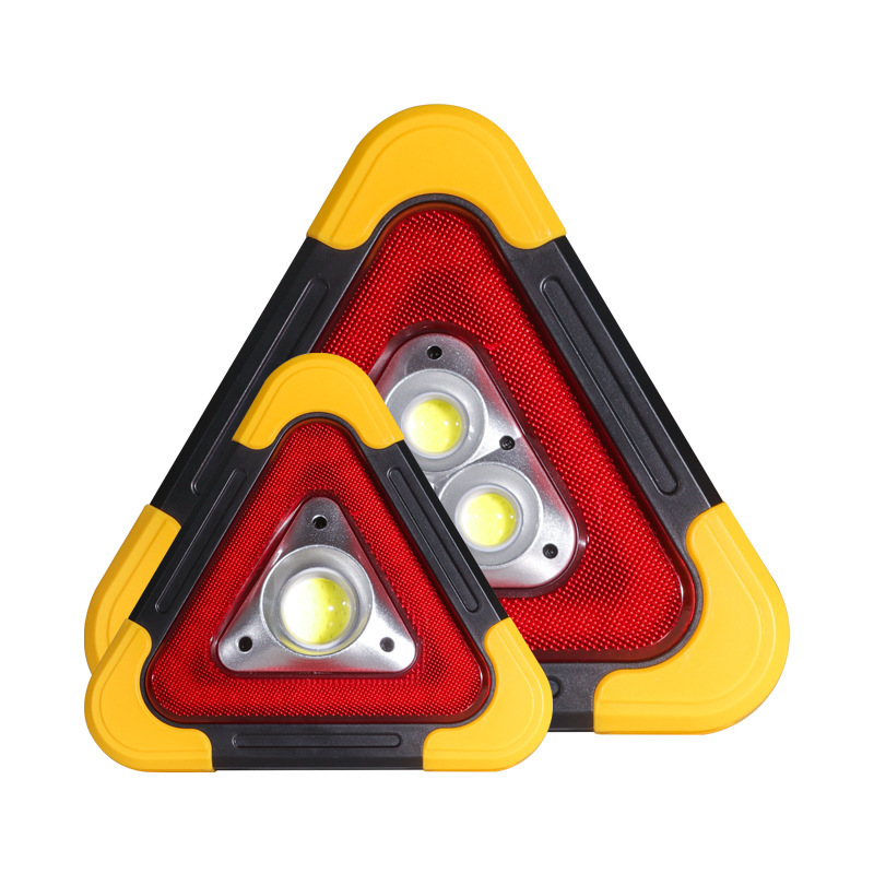 Car Tripod Warning Sign Car Tripod Led Solar Emergency Light Vehicle Reflective Safety Parking Sign