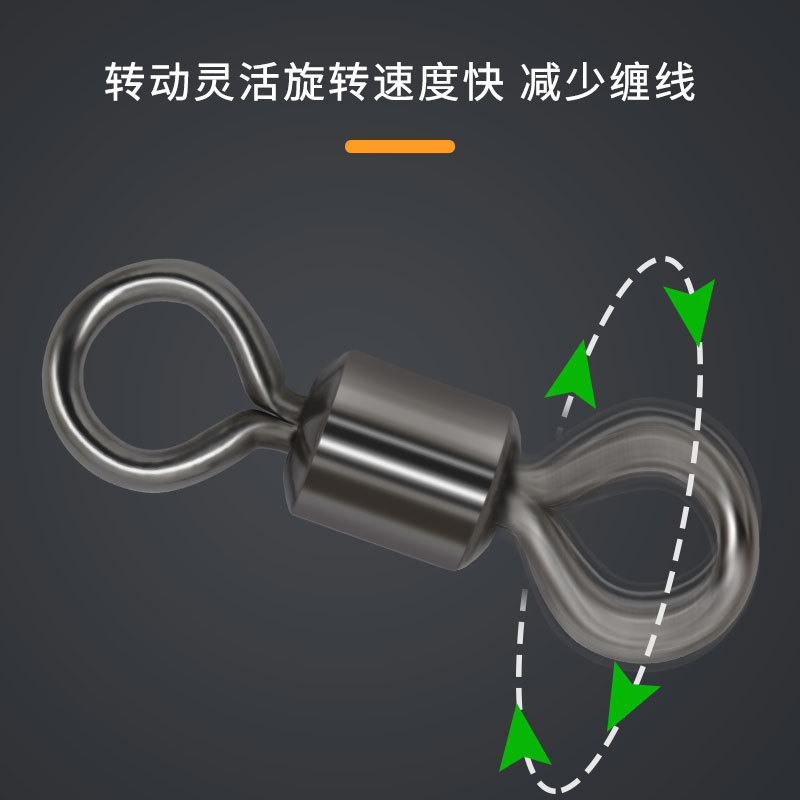Fishing Accessories, Fishing Gear Supplies, Connecting Ring, 8-Shaped Ring Connector, 8-Shaped Ring, Strong Pull American Swivel