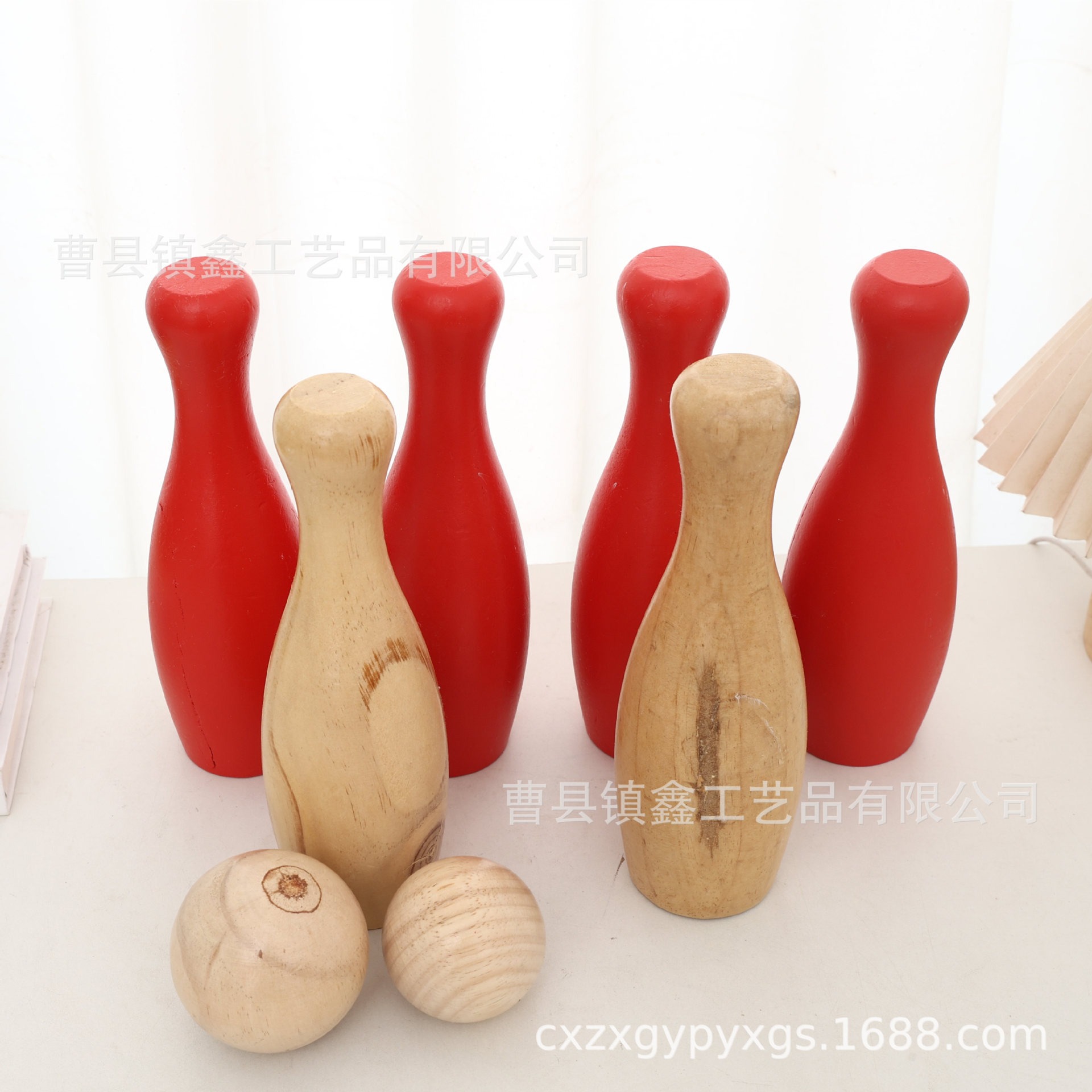 Cross-Border Wooden Children's Bowling Toys Indoor Parent-Child Interactive Bowling Wooden Outdoor Sports Toys