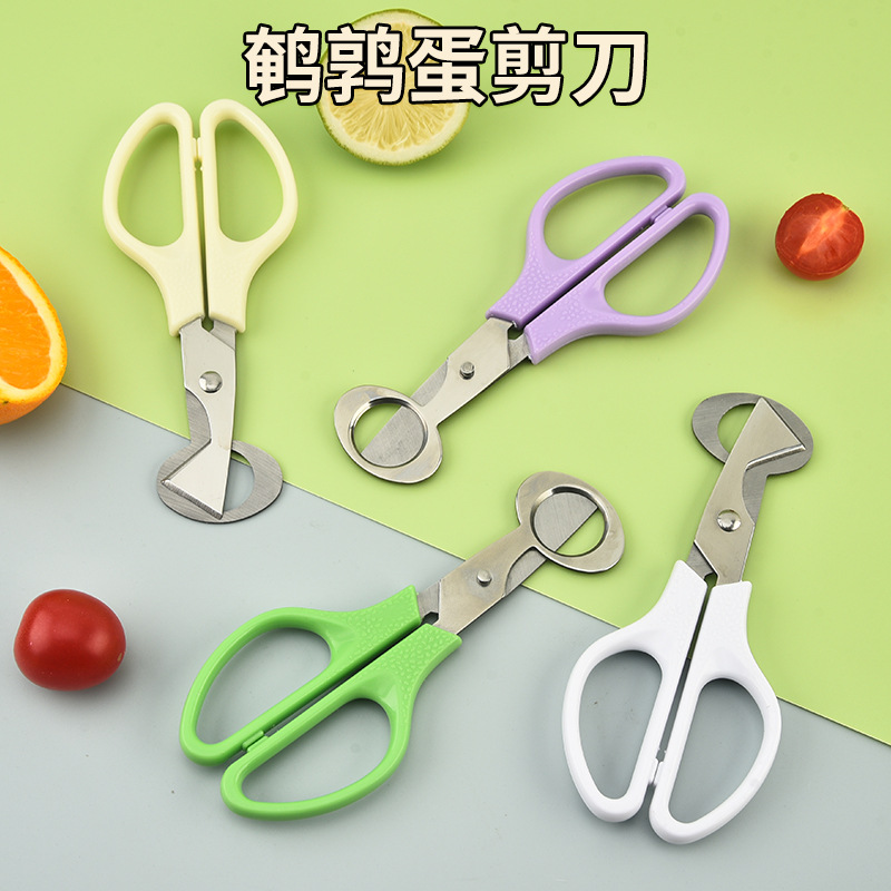 Quail egg scissors stainless steel scissors egg cutter bird egg opening shell scissors egg shell opening divider kitchen scissors
