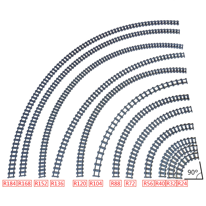 City Train Building Blocks Track Train Straight Rail Bent Rail Soft Rail Parts Parts Assembly Toys