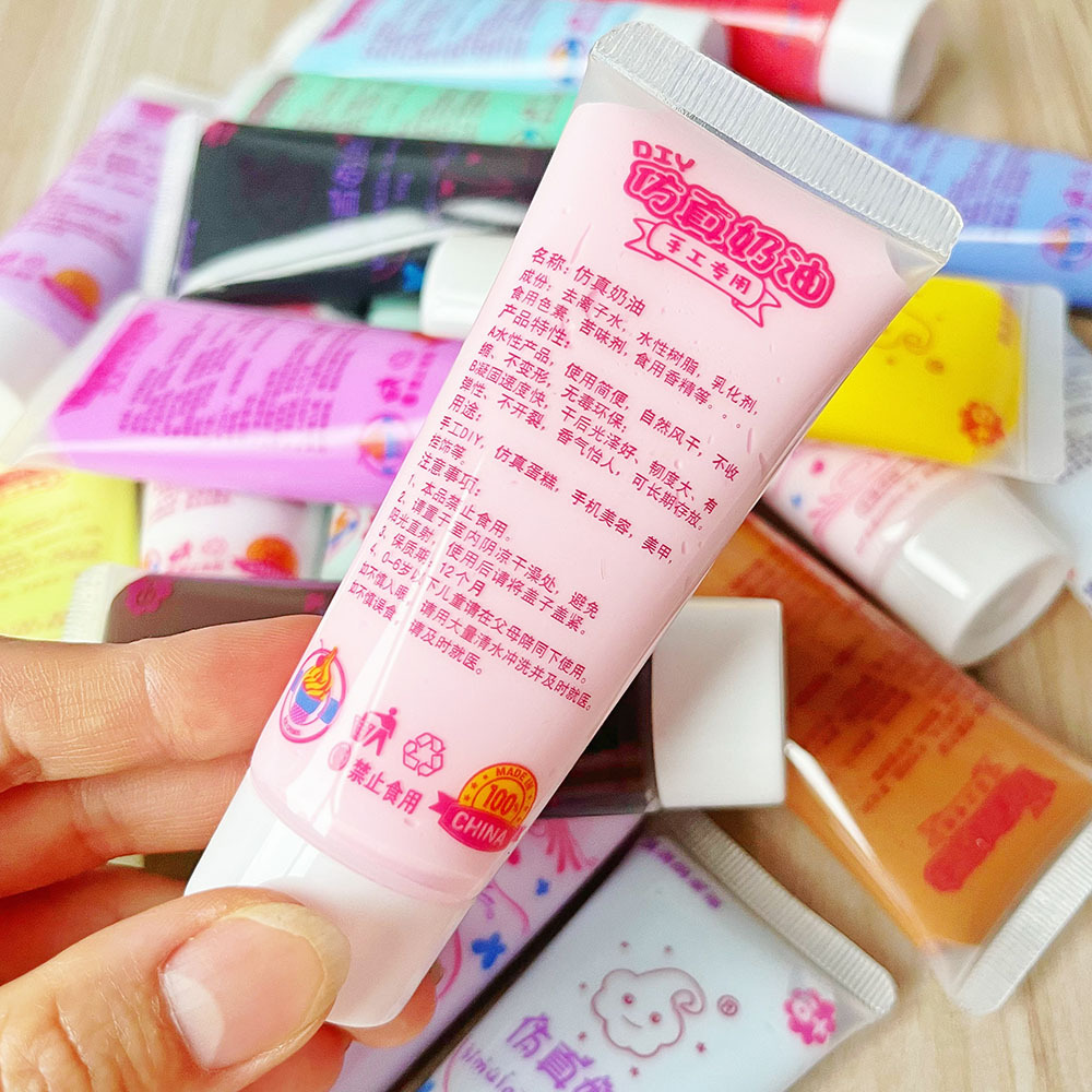 15/50ml simulation cream glue transparent jam glue DIY food play homemade stationery box cream mobile phone shell wholesale