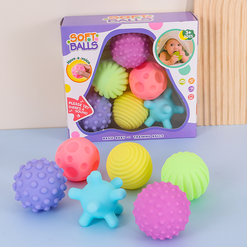 Baby pinch call Manhattan ball baby bite hand catch ball pumping music touch puzzle massage toys wholesale music