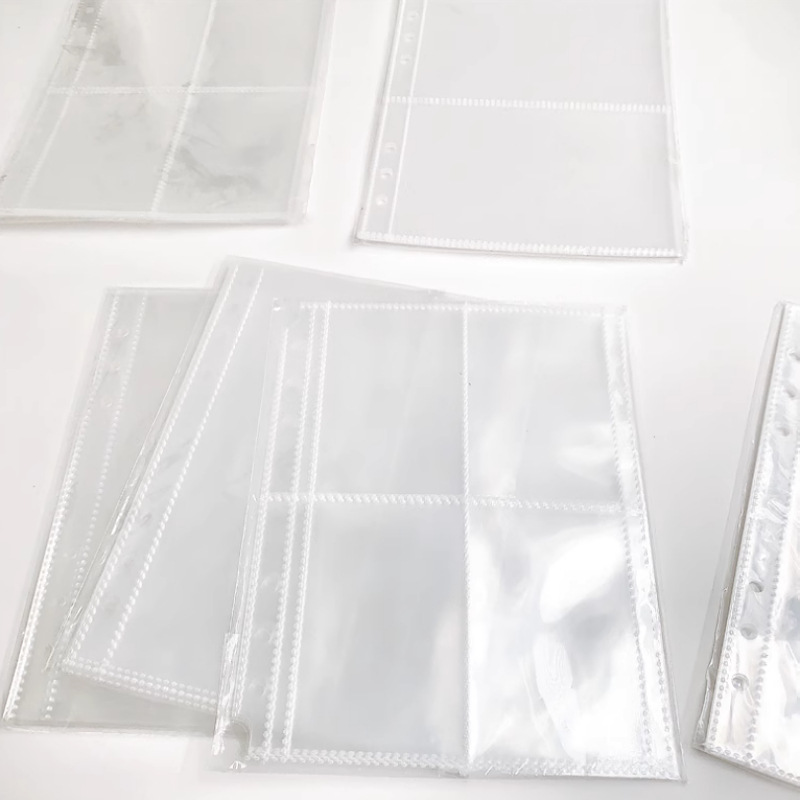 Книга для хранения звездных карточек A5, компактная, на 4 сетки, высокопрозрачная PP A4, 3-дюймовые 4-сеточные листы для визиток