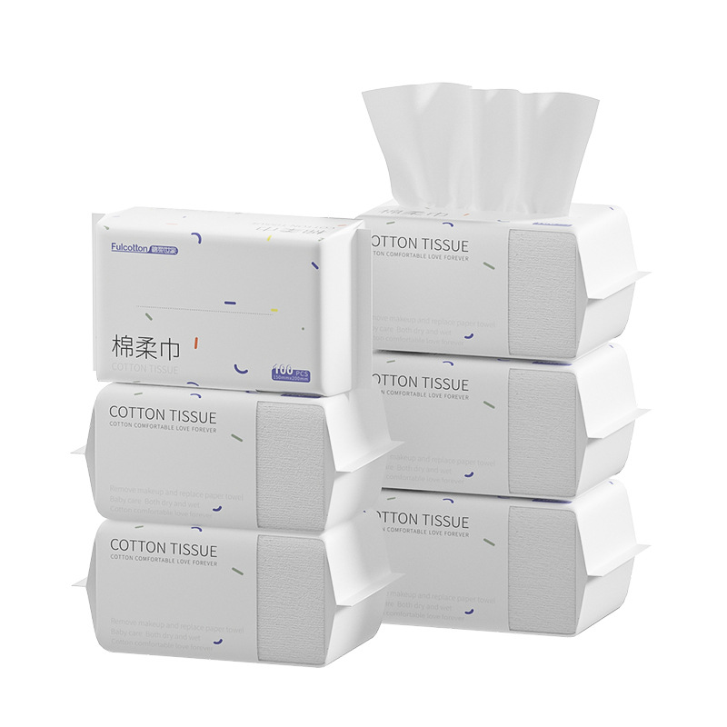 Cotton Soft Family Disposable Wash Face Towel Pure Cotton Wet and Dry Dual-Use Baby Cotton Soft Towel Beauty Cleansing Towel