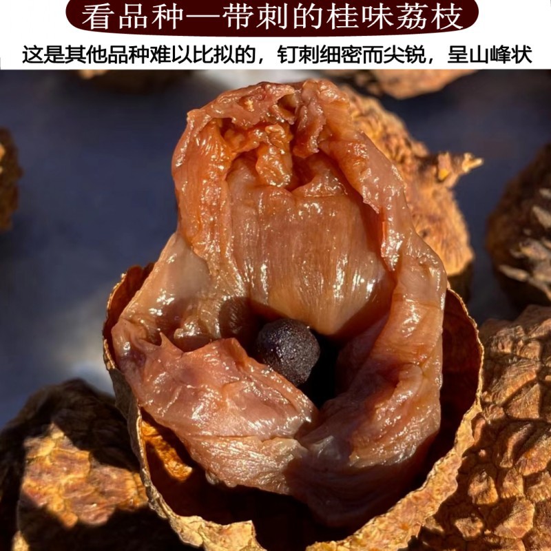 New goods osmanthus flavor dried lychee Gaozhou specialty dried lychee meat small meat thick dried lychee snack dried fruit 500g bag