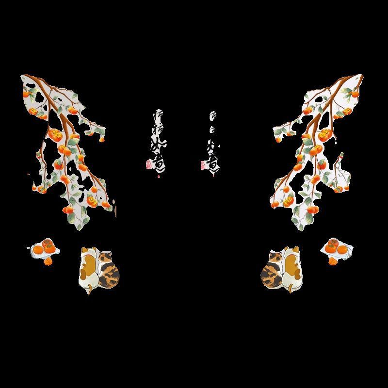 Cute Girl Bedroom Wardrobe Sticker Cabinet Door Decoration Painting Creative Warm Wall Sticker Room Door Self-Adhesive Sticker