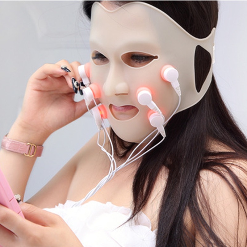 Beauty instrument household facial massager LED color light large row light rejuvenation lifting and tightening mask import instrument