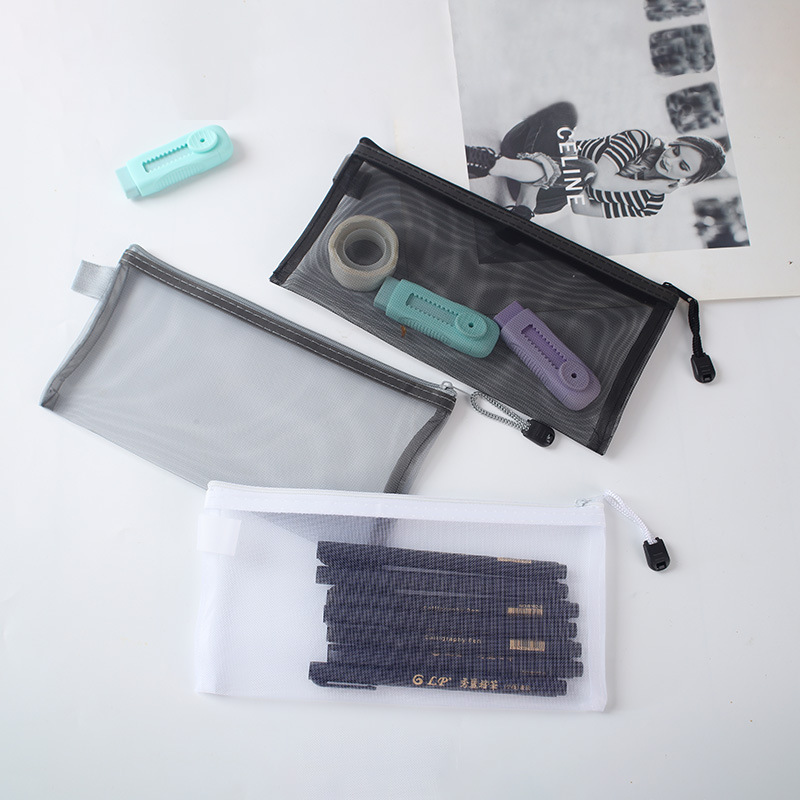 Прозрачная сетчатая карандашница для студентов, большая емкость