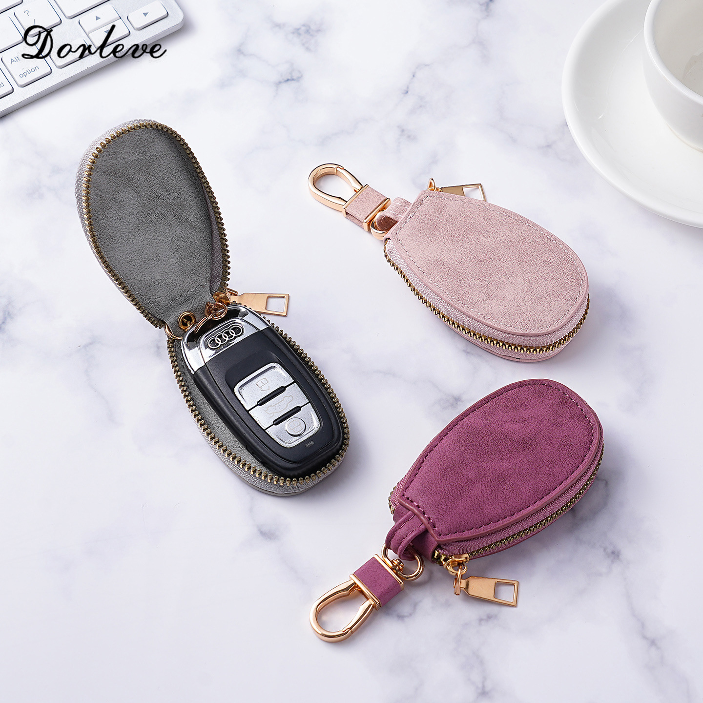 Ключница в корейском стиле, легкая роскошь, большая емкость, мини-органайзер для ключей, универсальная модная сумка для автомобильных ключей для мужчин и женщин