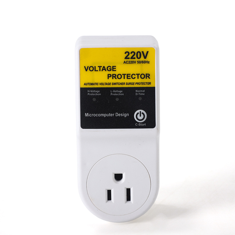 Philippine American Standard 220V20A Intelligent Delay Power-Off Over-Voltage and Under-Voltage Protector for Air Conditioners and Tvs, Universal Lightning Protection