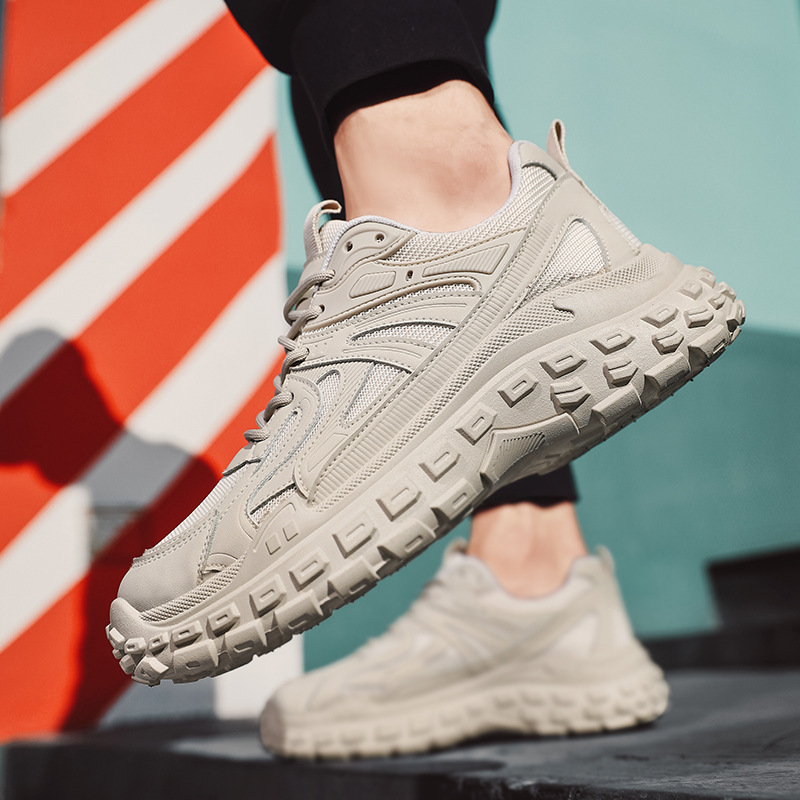 2023 Spring and Summer Mesh Breathable Wear-resistant Casual Joker Shoes Non-slip Student Small White Sports Running Shoes Men's Shoes