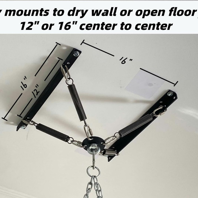 Cross-Border Hot Selling Heavy Ceiling Boxing Sandbag Vibration Damping Spring Steel Bracket