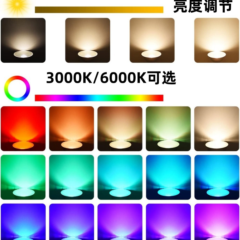 PAR30 RGB Timing 10W par38 RGBW 30W Spinning Aluminum Colorful Remote Control Spotlight Outdoor PAR Light