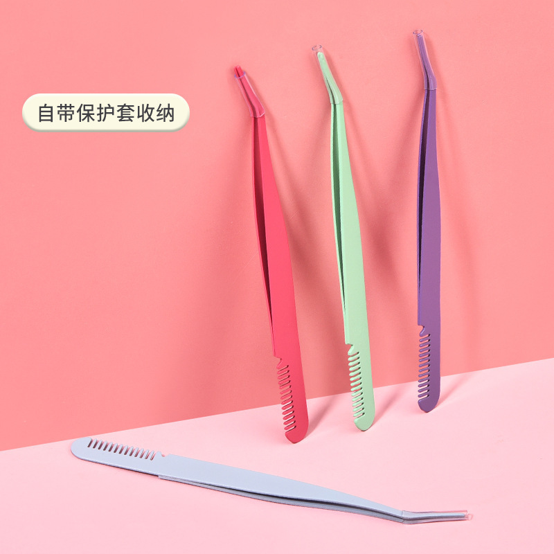 Eyebrow Clip with Comb, Stainless Steel, Various Choices of Beauty Tools, Comb, Eyebrow Clip, Hair Plucking Clip, Manufacturer Wholesale