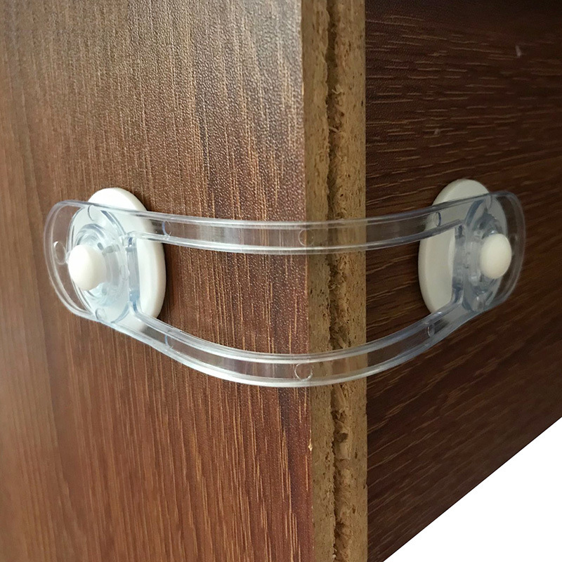 Cross-Border Hot-Selling Multifunctional Baby Anti-Pinch Drawer Lock, Child Safety Lock, Transparent Anti-Opening Cabinet Door Soft Strap Lock