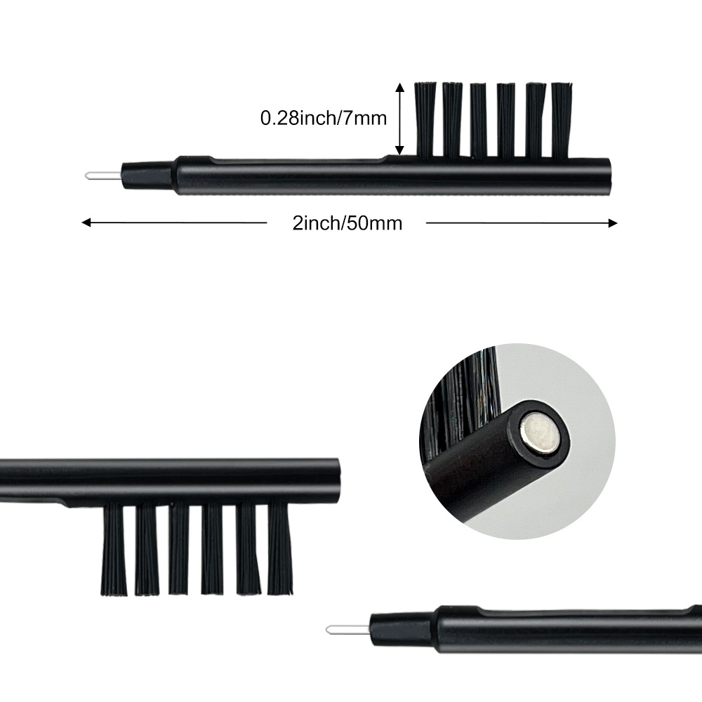 Hearing Aid Accessories U-Shaped Cleaning and Maintenance Brush to Adjust the Sound Size with Magnet Hearing Aid Brush