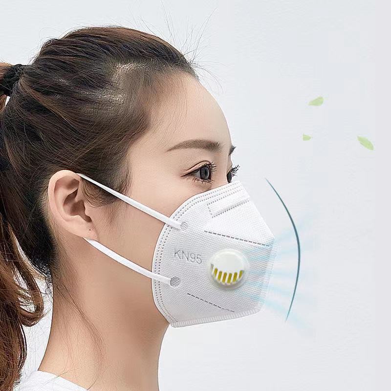 N95 Mask Individually Packaged Stereo Five-Layer Protective Kn95 Mask with Breathing Valve Disposable Independent Packaging